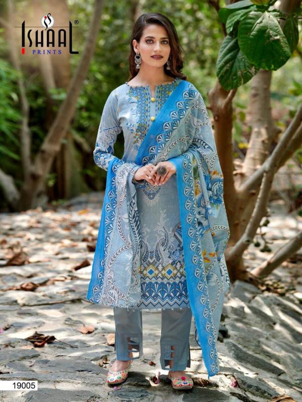 Ishaal Gulmohar 19 Fancy Pure Lawn Karachi Cotton Dress Materials